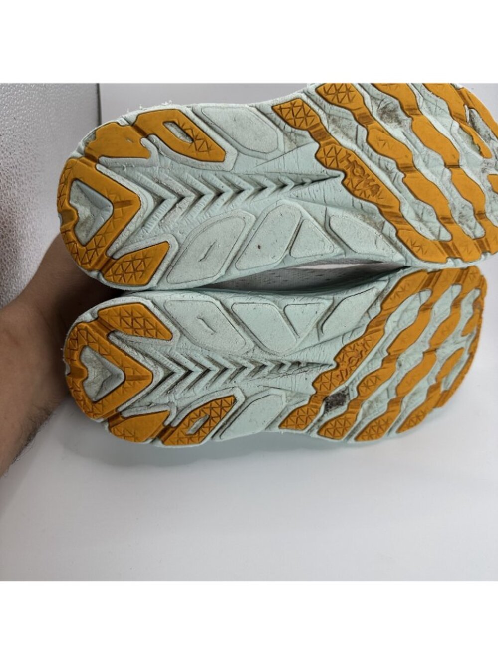 Hoka One Oene W Clifton 8 Shoes Womens Size 7.5 B Gray Green Running Cushioned - Picture 12 of 14